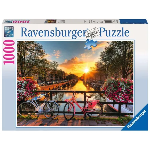 Ravensburger puzzel 1000 stukjes Fietsen in Amsterdam